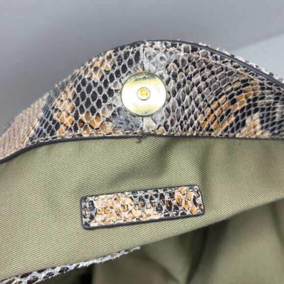 G.I.L Milano Large Snakeprint Leather Shoulder Crossbody Bag Purse Designer - Picture 8 of 10